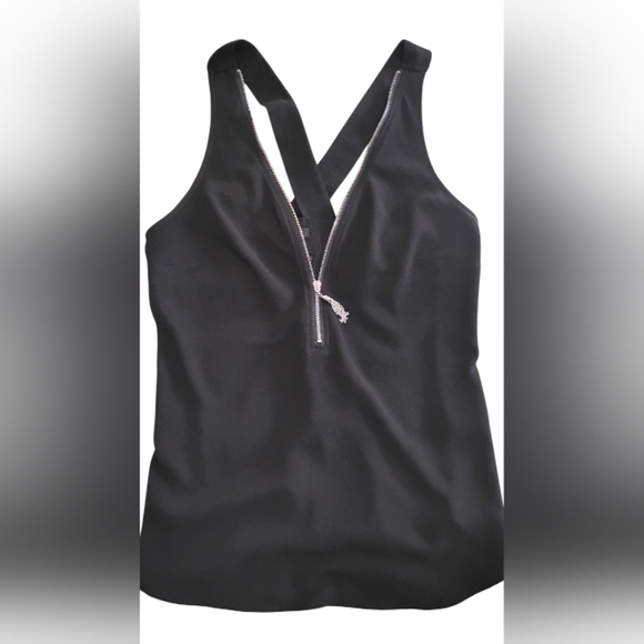 Dynamite Black Cut Out Backless Tank Top - Picture 1 of 7